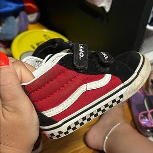 Kids Black and Red vans Sneakers